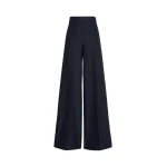 Max Mara Pinza Wide-Fit Pique Jersey Trousers in Ultramarine | Wide leg pants | Luxury Shoes 