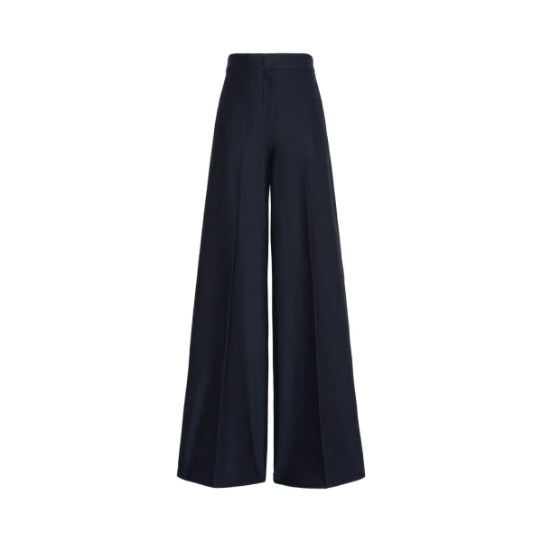 Pinza Wide-Fit Pique Jersey Trousers in Ultramarine
