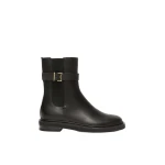 Max Mara Pio Leather Chelsea Boots in Black | Women | Luxury Shoes 