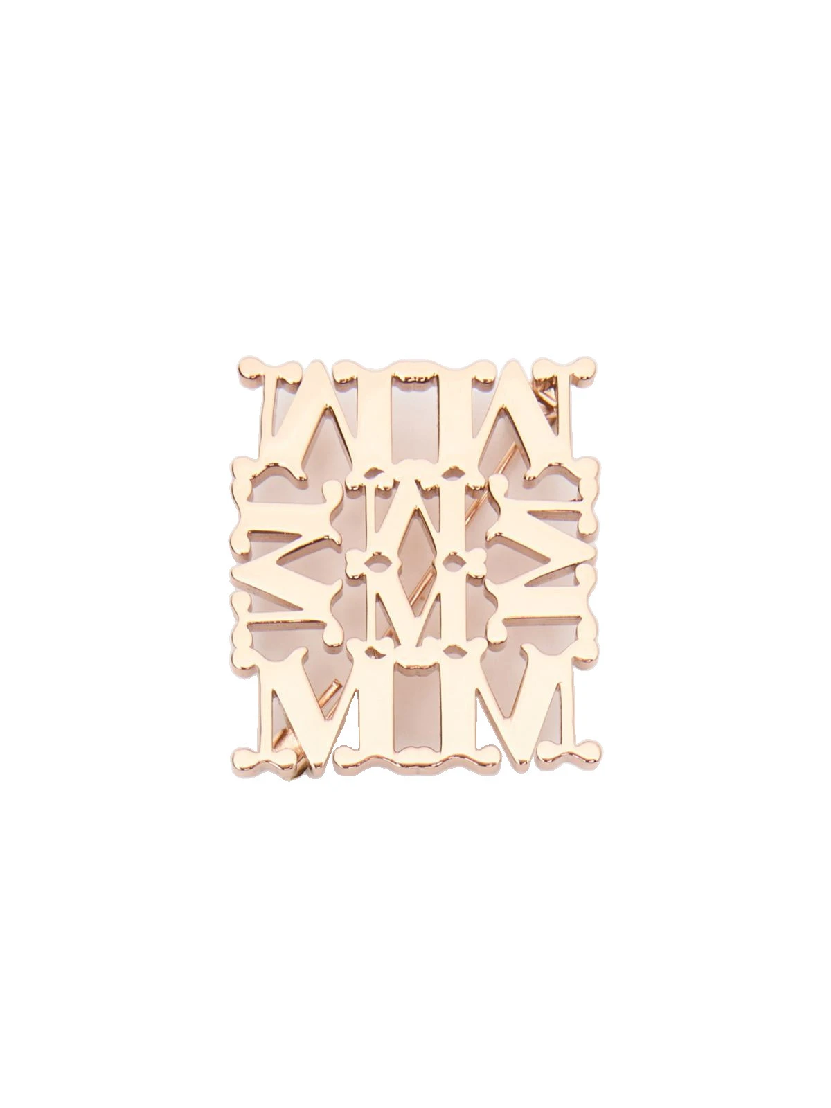 Max Mara Pioppo MaxMonogram Brooch in Bronze Max Mara Pioppo MaxMonogram Brooch in Bronze | Brooches & Pins | Luxury Shoes