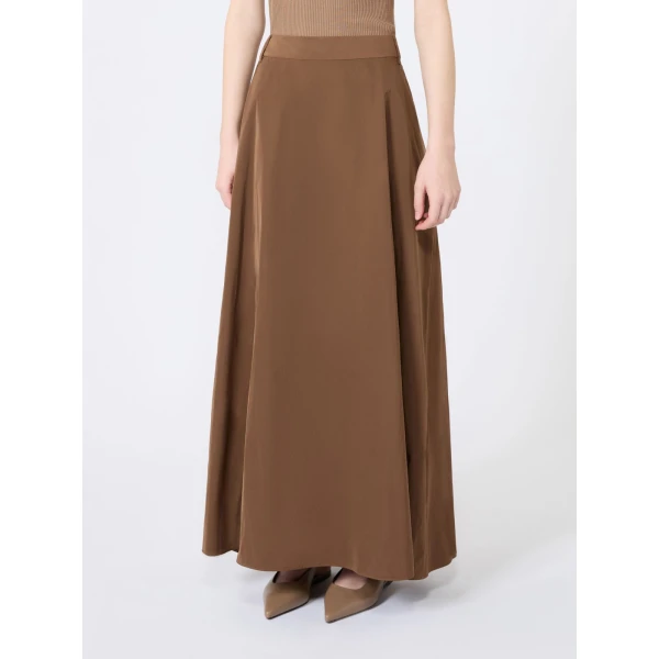Max Mara Piovra Radzmir Flared Maxi Skirt in Honey | Maxi Skirts | Luxury Shoes 