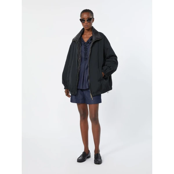 Max Mara Piuma Sleeveless Cotton Denim Top in Midnight Blue | Sleeveless | Luxury Shoes 