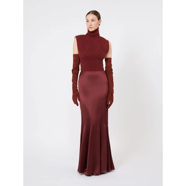 Max Mara Placido Slim-Fitting Mohair Jumper in Brown Bordeaux | Sweaters | Luxury Shoes 