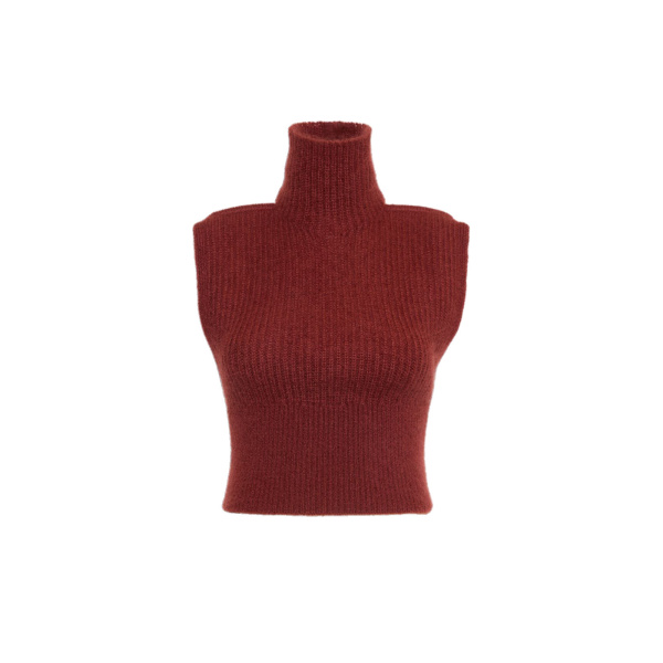 Max Mara Placido Slim-Fitting Mohair Jumper in Brown Bordeaux | Sweaters | Luxury Shoes 