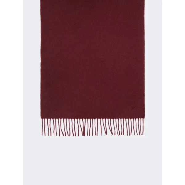 Max Mara Plain Wool Stole in Bordeaux | Scarves | Luxury Shoes 