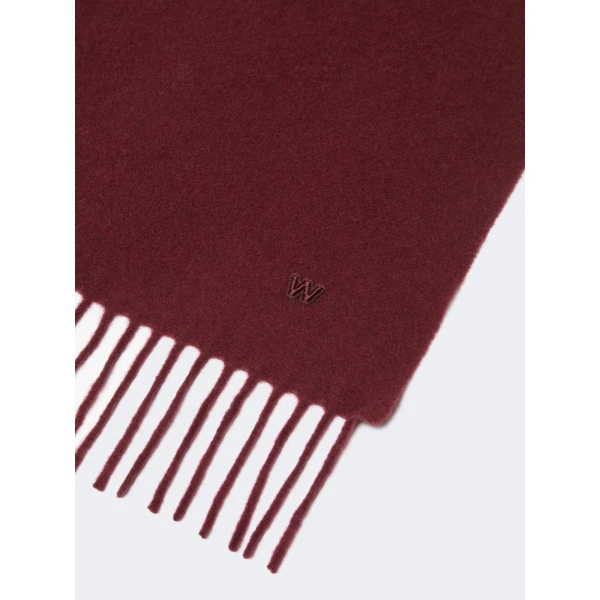Max Mara Plain Wool Stole in Bordeaux | Scarves | Luxury Shoes 