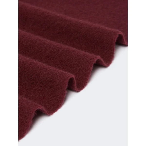 Max Mara Plain Wool Stole in Bordeaux | Scarves | Luxury Shoes 