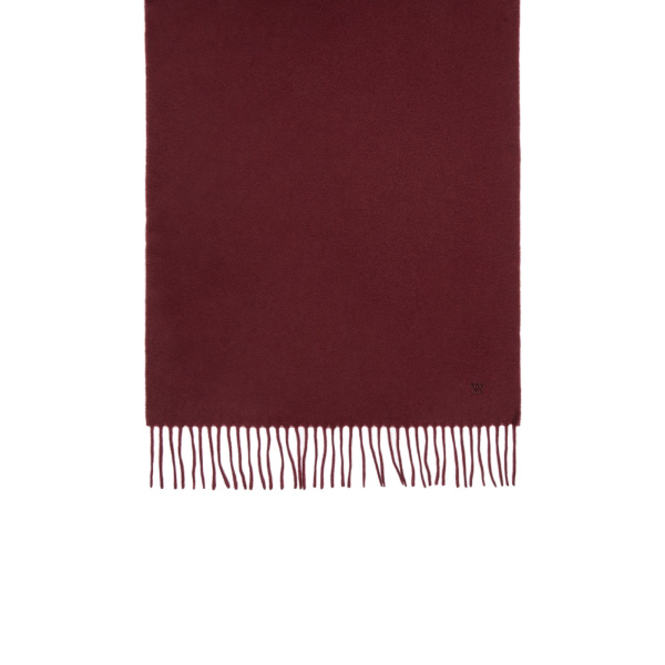 Max Mara Plain Wool Stole in Bordeaux | Scarves | Luxury Shoes 