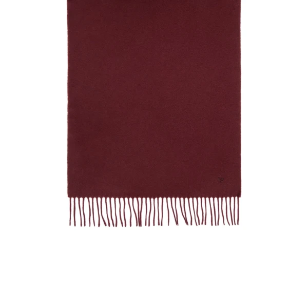 Max Mara Plain Wool Stole in Bordeaux | Scarves | Luxury Shoes 