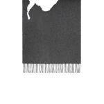 Max Mara Plain Wool Stole in Medium Grey | Scarves | Luxury Shoes 