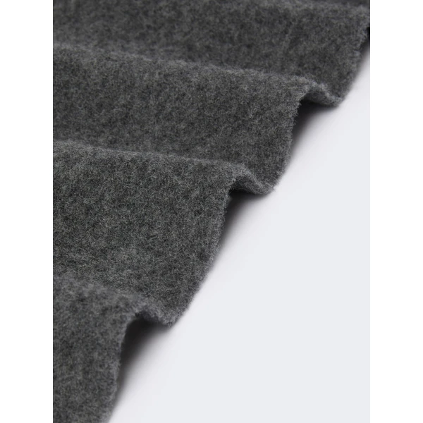 Max Mara Plain Wool Stole in Medium Grey | Scarves | Luxury Shoes 