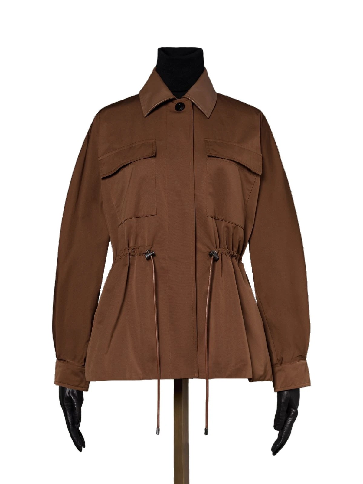 Max Mara Platani Cotton-Blend Faille Safari Jacket in Dark Brown Max Mara Platani Cotton-Blend Faille Safari Jacket in Dark Brown | Jackets | Luxury Shoes