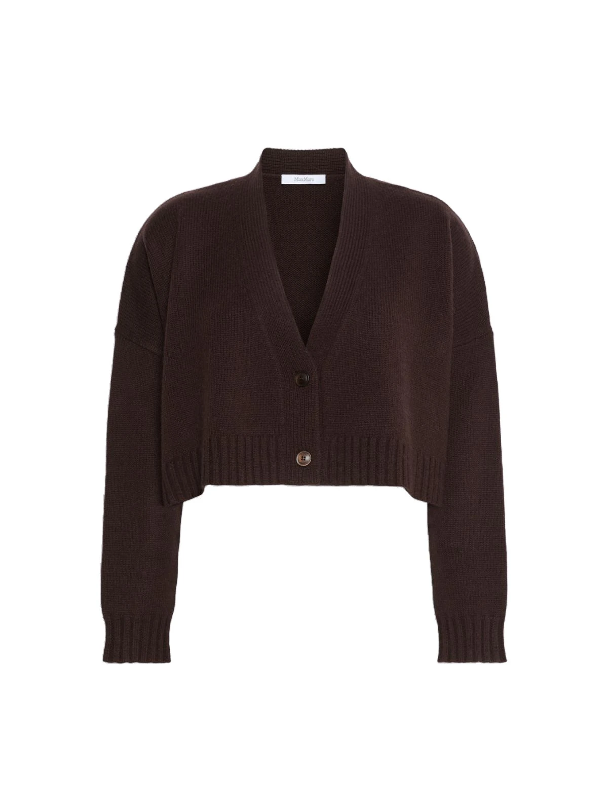 Max Mara Platani Wool and Cashmere Boxy Cardigan in Dark Brown Max Mara Platani Wool and Cashmere Boxy Cardigan in Dark Brown | Cardigan | Luxury Shoes