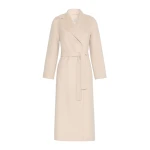 Max Mara Poldo Wool Broadcloth Robe Coat in Albino White | Wool Coat | Luxury Shoes 