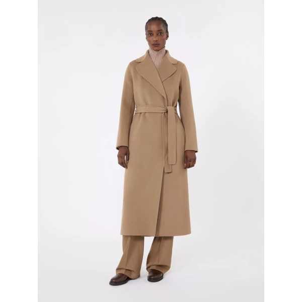 Max Mara Poldo Wool Broadcloth Robe Coat in Camel | Wool Coat | Luxury Shoes 