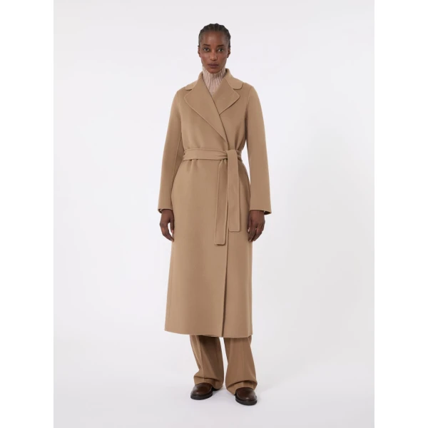 Max Mara Poldo Wool Broadcloth Robe Coat in Camel | Wool Coat | Luxury Shoes 