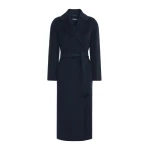 Max Mara Poldo Wool Broadcloth Robe Coat in Midnight Blue | Wool Coat | Luxury Shoes 