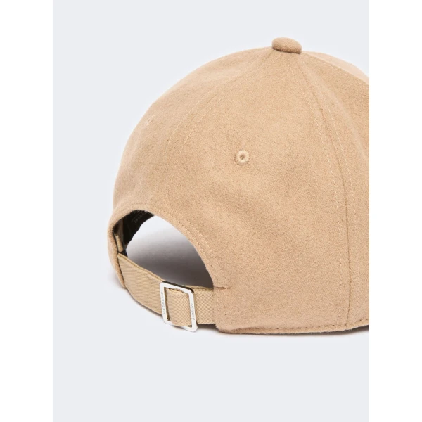 Max Mara Pomposa Wool Cloth Baseball Cap in Camel | Hats | Luxury Shoes 