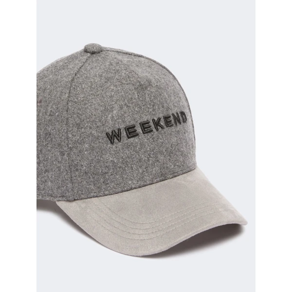 Max Mara Pomposa Wool Cloth Baseball Cap in Medium Grey | Hats | Luxury Shoes 