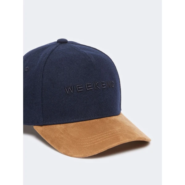 Max Mara Pomposa Wool Cloth Baseball Cap in Ultramarine | Hats | Luxury Shoes 