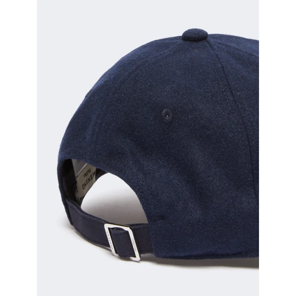 Max Mara Pomposa Wool Cloth Baseball Cap in Ultramarine | Hats | Luxury Shoes 