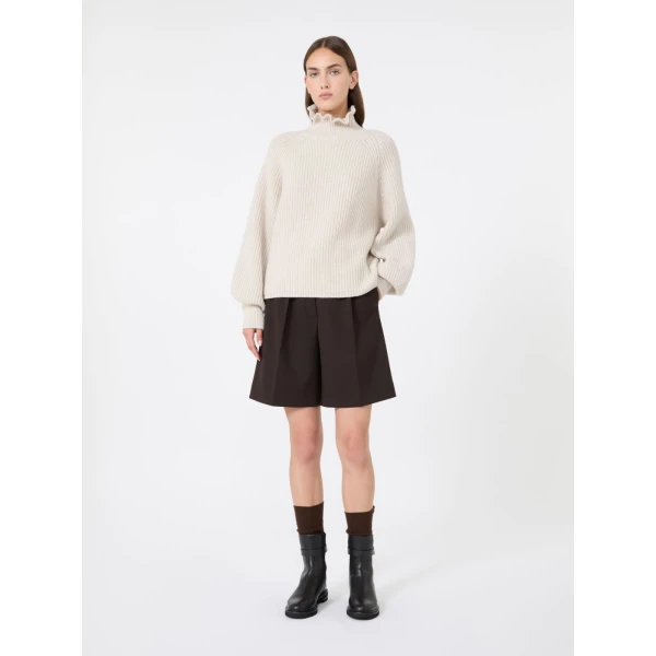 Max Mara Pontile Wool and Cashmere Sweater in Beige | Sweaters | Luxury Shoes 