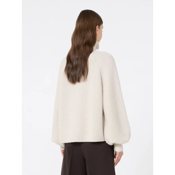 Max Mara Pontile Wool and Cashmere Sweater in Beige | Sweaters | Luxury Shoes 
