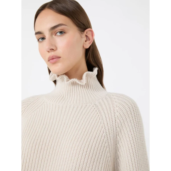 Max Mara Pontile Wool and Cashmere Sweater in Beige | Sweaters | Luxury Shoes 