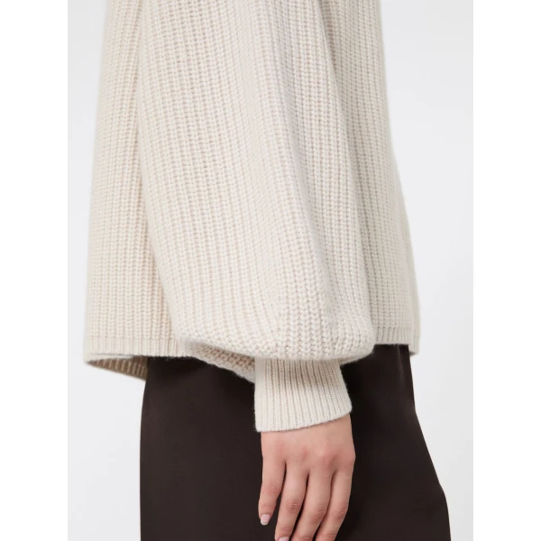 Max Mara Pontile Wool and Cashmere Sweater in Beige | Sweaters | Luxury Shoes 