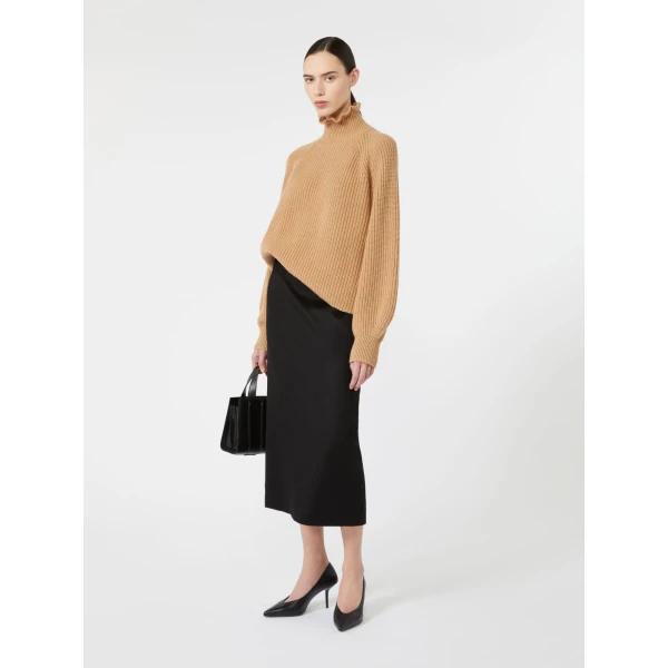 Max Mara Pontile Wool and Cashmere Sweater in Camel | Sweaters | Luxury Shoes 