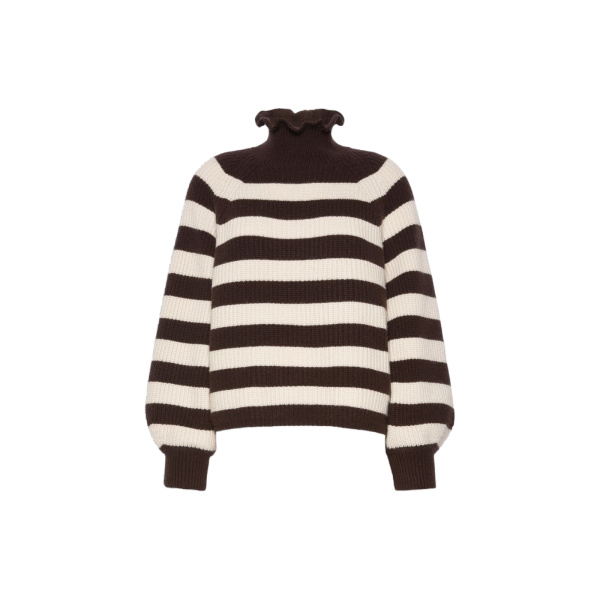 Max Mara Pontile Wool and Cashmere Sweater in Dark Brown | Sweaters | Luxury Shoes 