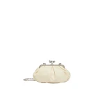 Max Mara Prati Small Sheepskin Pasticcino Bag in Ivory | Clutch Bags | Luxury Shoes 