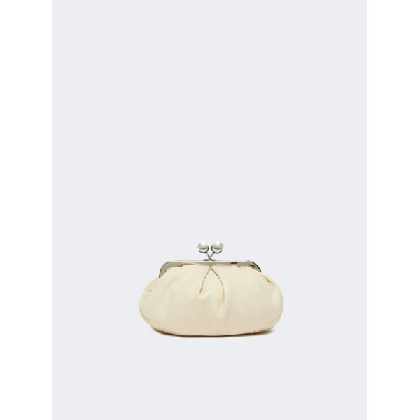 Max Mara Prati Small Sheepskin Pasticcino Bag in Ivory | Clutch Bags | Luxury Shoes 
