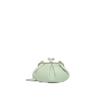 Max Mara Prati Small Sheepskin Pasticcino Bag in Pastel Green | Clutch Bags | Luxury Shoes 