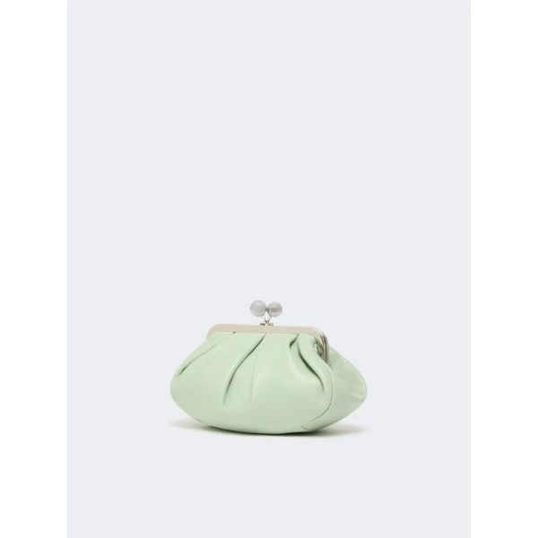 Max Mara Prati Small Sheepskin Pasticcino Bag in Pastel Green | Clutch Bags | Luxury Shoes 