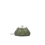 Max Mara Prati Small Sheepskin Pasticcino Bag in Sage Green | Clutch Bags | Luxury Shoes 