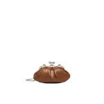 Max Mara Prati Small Sheepskin Pasticcino Bag in Tobacco | Clutch Bags | Luxury Shoes 