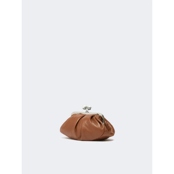 Max Mara Prati Small Sheepskin Pasticcino Bag in Tobacco | Clutch Bags | Luxury Shoes 