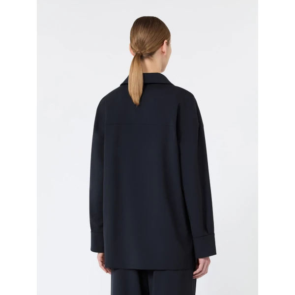 Max Mara Premier Pure Wool Cloth Blouse in Ultramarine | Blouse | Luxury Shoes 