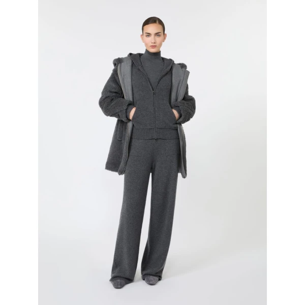 Max Mara Primo Slim Cashmere Hooded Sweater in Dark Grey | Sweaters | Luxury Shoes 