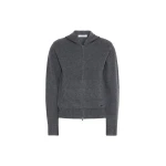 Max Mara Primo Slim Cashmere Hooded Sweater in Dark Grey | Sweaters | Luxury Shoes 