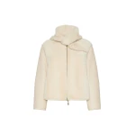 Max Mara Prisma Reversible Short Nappa Sheepskin Coat in Ivory | Leather Coats | Luxury Shoes 