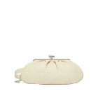 Max Mara Provino Large Nappa Pasticcino Bag in Ivory | Clutch Bags | Luxury Shoes 