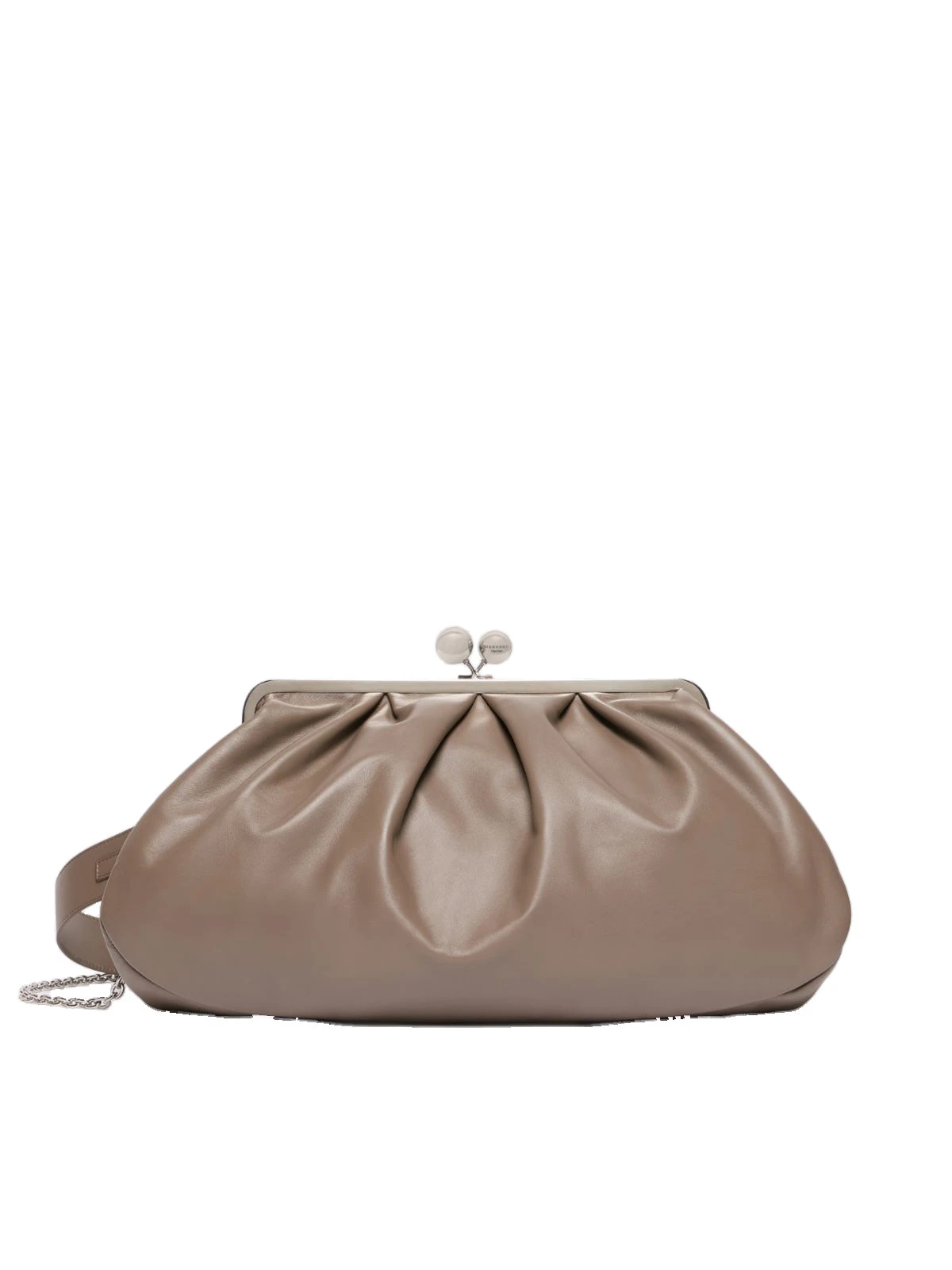 Max Mara Provino Large Nappa Pasticcino Bag in Mud Max Mara Provino Large Nappa Pasticcino Bag in Mud | Clutch Bags | Luxury Shoes