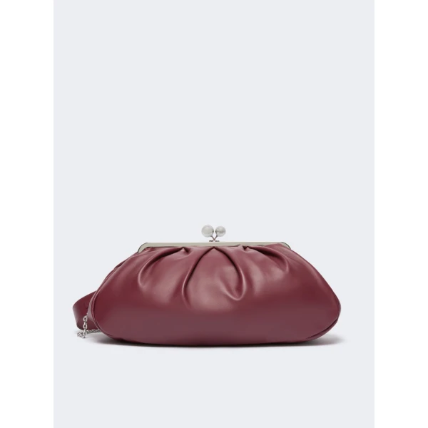 Max Mara Provino Large Nappa Pasticcino Bag in Ruby | Clutch Bags | Luxury Shoes 