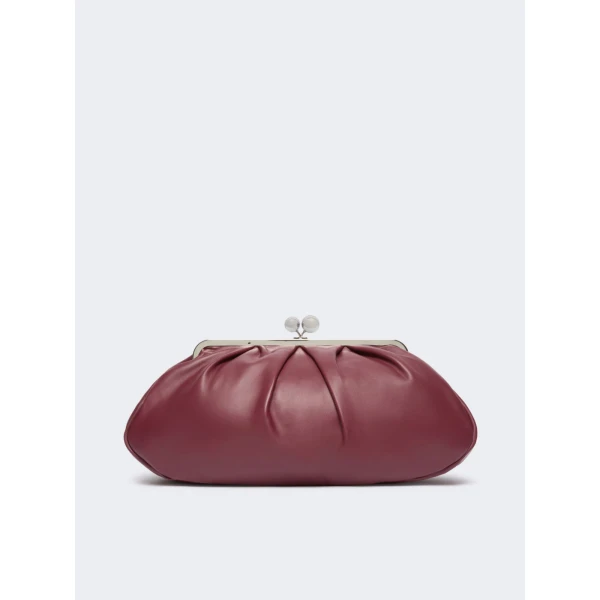 Max Mara Provino Large Nappa Pasticcino Bag in Ruby | Clutch Bags | Luxury Shoes 