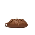 Max Mara Provino Large Nappa Pasticcino Bag in Tobacco | Clutch Bags | Luxury Shoes 