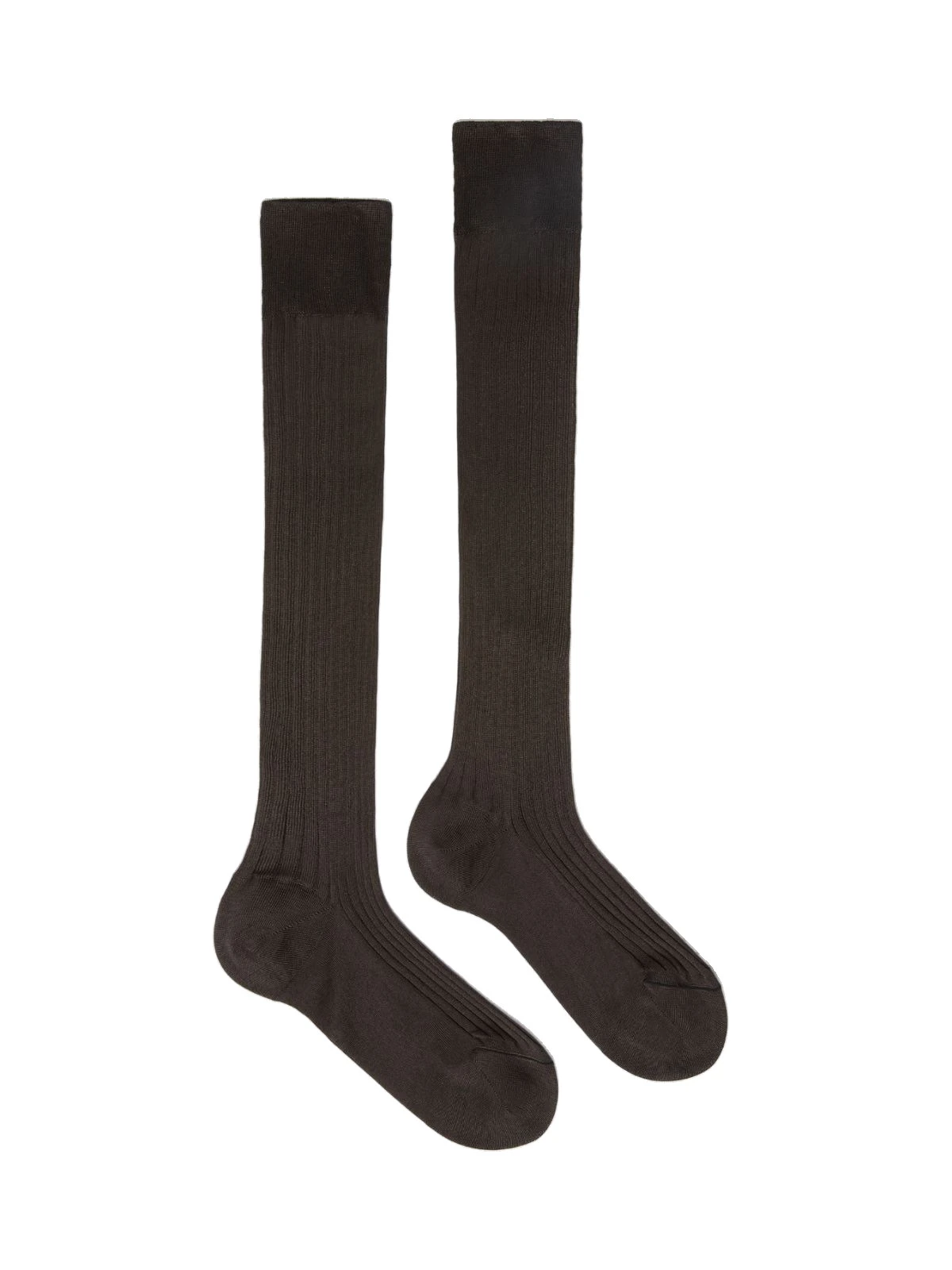 Max Mara Pulcino Ribbed Silk Socks in Dark Grey Max Mara Pulcino Ribbed Silk Socks in Dark Grey | Accessories | Luxury Shoes
