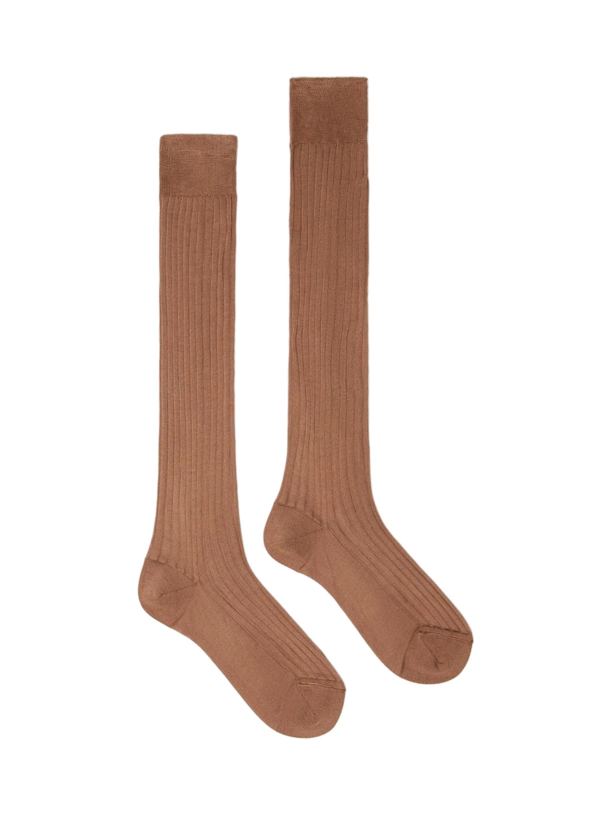 Max Mara Pulcino Ribbed Silk Socks in Tobacco Max Mara Pulcino Ribbed Silk Socks in Tobacco | Accessories | Luxury Shoes