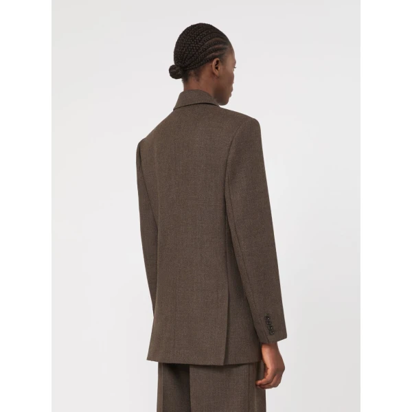 Max Mara Pulvino Wool Batavia Olimpia Jacket in Mud | Blazers | Luxury Shoes 